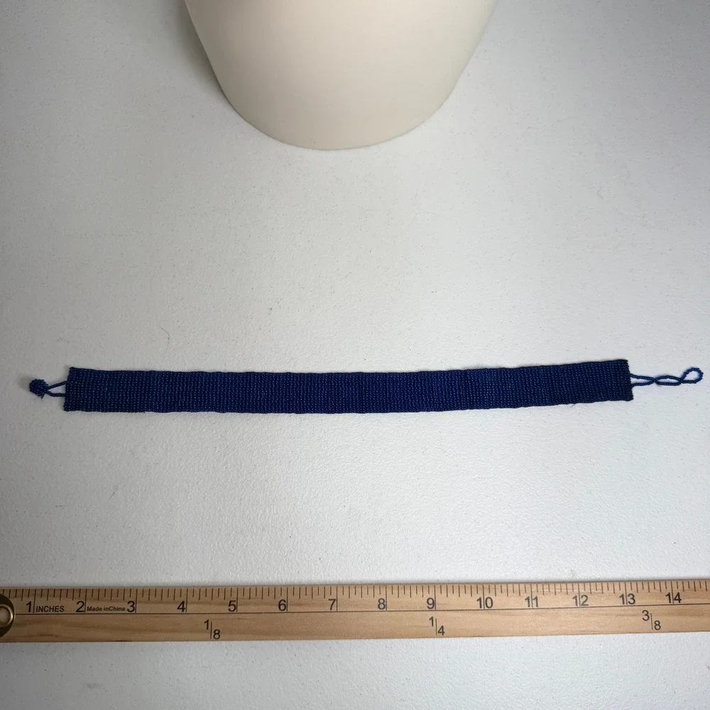Vtg Y2K Necklace Choker Glass Beaded Macrame Boho Blue Brown Bundle Lot of 2